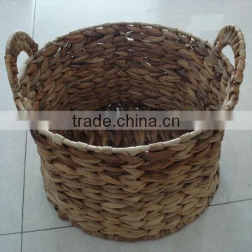 water hyacinth storage basket with willow