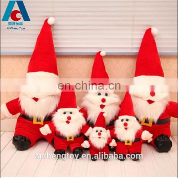 wholesale custom christmas santa claus plush toy cute gift for promotion