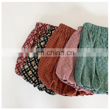 Girls' fashion autumn shorts skirt 2020 new western style floral casual all-match pumpkin pants