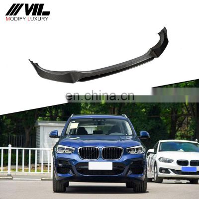 for BMW X3 M-TECH Carbon Fiber Front Bumper Lip M40i Sport Utility 4-Door 2018-2020