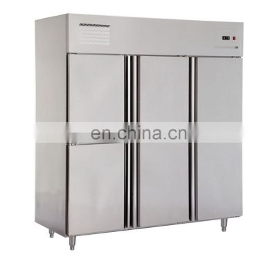 CE 6 Doors Upright Stainless Steel Commercial Refrigerator