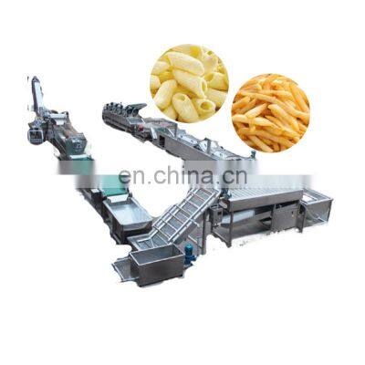 Stainless Steel 304 Small Scale Frozen French Fries Making Machine Potato Chips Production Line