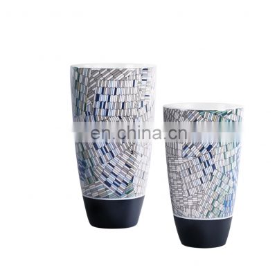 Multi Patterned Large Tall Porcelain Ceramic Table Vase For Home Decoration