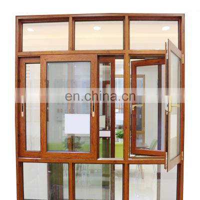 latest custom combination open design 6mm clear glass aluminum extruded frame sliding and casement window for house ventilation