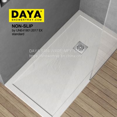 Customization high quality artificial stone base white shower tray