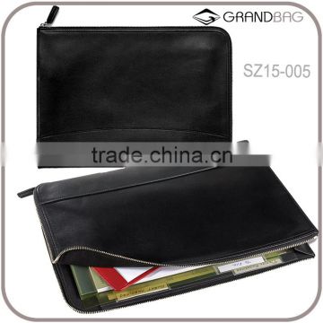 high quality nappa leather women clutch pouch leather laptop sleeve portfolio Brieflio