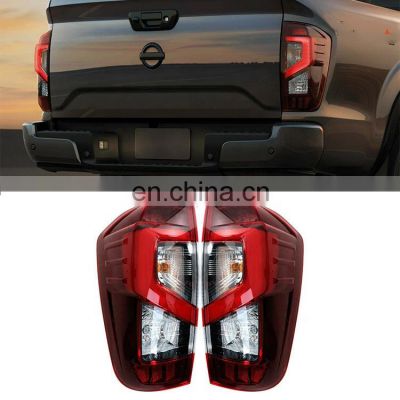 Left+Right Tail Lamps Pair Red ABS Plastic LED Tail Lights Rear Brake Lamps for Frontier Navara NP300  2021