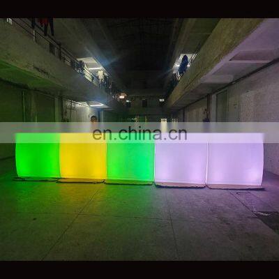 Outdoor Illuminated Portable Modern Night Club Bar Furniture Restaurant Nightclub Plastic Portable Bar Counter