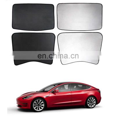 Car Sunshade Customized for Tesla Model 3 Glass Roof Sunshade 4pcs  Sunroof UV Rays Protection Window Shade