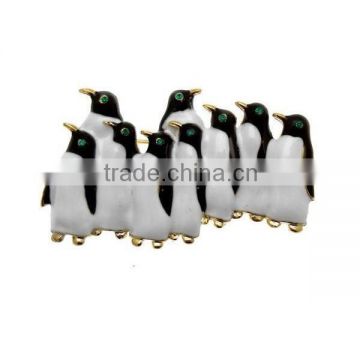 Wholesale 5*3cm Enamel Penguin Family Christmas Brooch