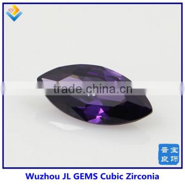 Wholesale Synthetic Loose Amethyst marquise cz gemstone For Fashion Jewelry