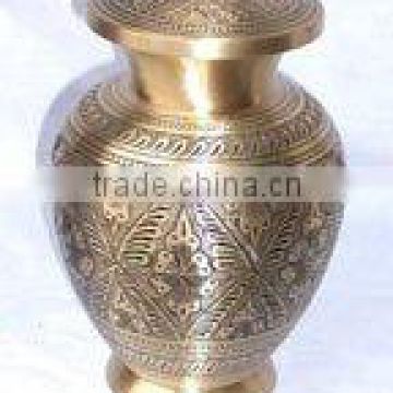 Brass cremation urn