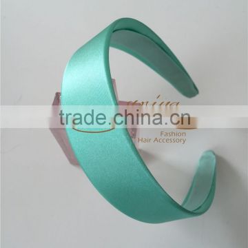 Mint green hair headband wholesale,3.5cm satin headband