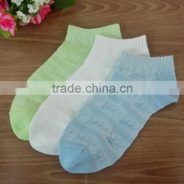 blank color pure cotton invisible ankle socks for girls and women