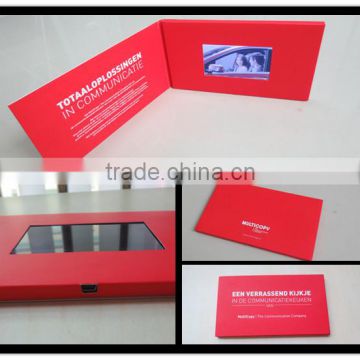 China hot sale costomed business cards 4.3inch LCD video brochure
