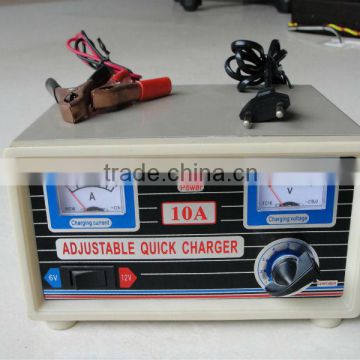 10A 6V/12V Car battery charger/Lead acid battery for car