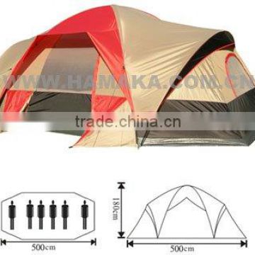 2015 beautiful design family camping tent for 6 person