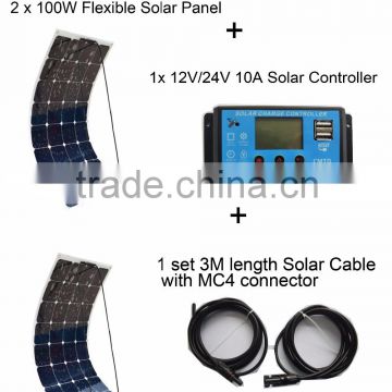 200W high efficiency solar panel system with China factory price