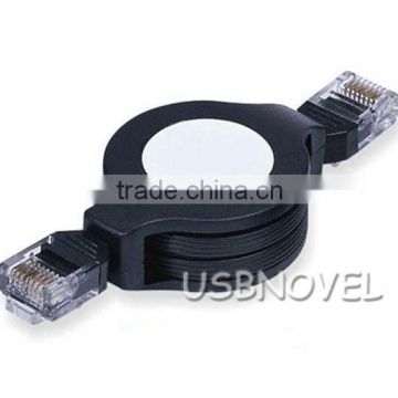 thigh quality flat retractable rj45 ethernet lan cable connector