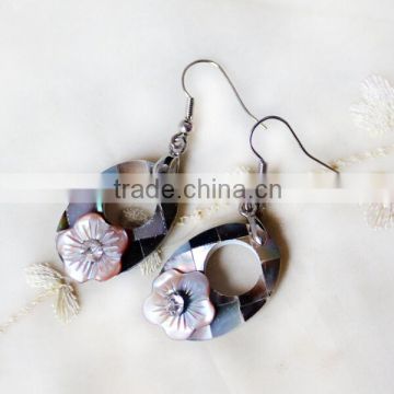 Chinese ethnic vintage shell earrings