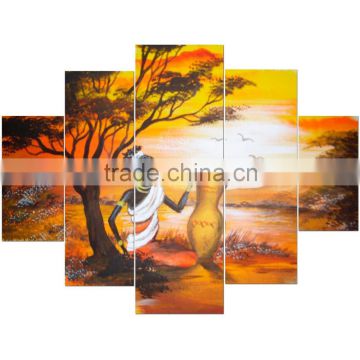 5 Pcs handmade abstract african women nude oil painting