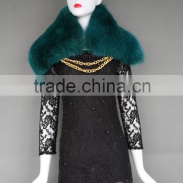 New design Hot Sale Winter Fox Fur Collar Women's Scarf Stole