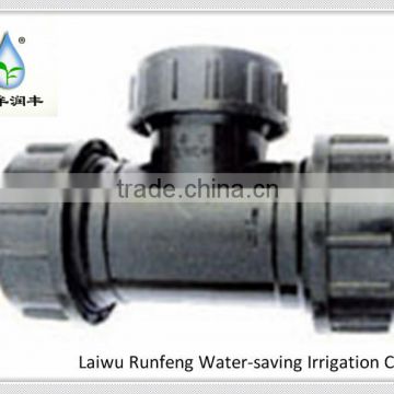 quik slip connections and tees used for farm irrigation pipe tube