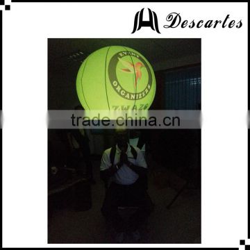 Top sale USA dia:1m Logo printing inflatable moving backpack sphere for events