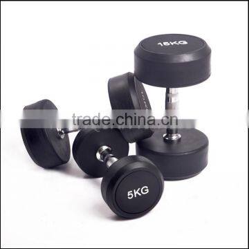 Crossfit Home Gym Equipment Body Building Hammer Strength Round Rubber Coated Dumbbell Set