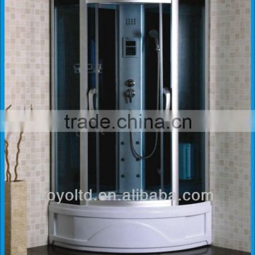 Hot selling complete shower room with blue glass Y302
