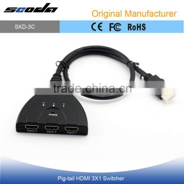 3X1 HDMI Pigtail Switch