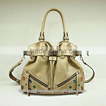 tianfenghandbag fashion women totebag contrast stripe design PU handbags China,leather handbag for ladies