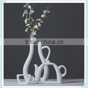 modern ceramic unique vase with tea pot design