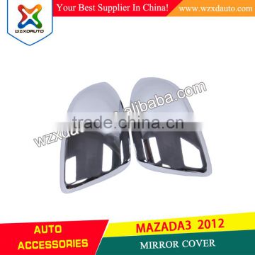 CHROME DOOR WING MIRROR TRIM COVERS MIRROR COVER FOR MAZDA 3 2012