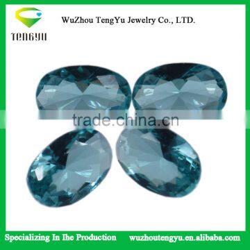 Wholesale GEMS Oval Cut Glass Gems Green Glass Gems