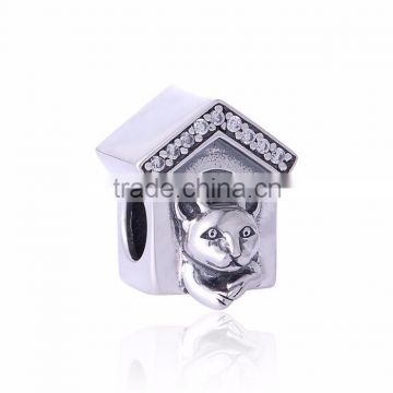 Animal Dog Design 925 sterling silver wholesale charms T192