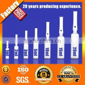 3ml type B glass ampoule clear and amber color YBB standard