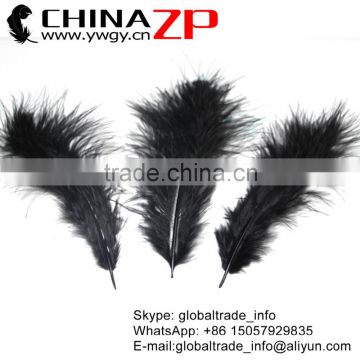 CHINAZP Factory Cheap Hot Selling Dyed Black Cheap Fluffy Turkey Marabou Feathers for Bag Accessories