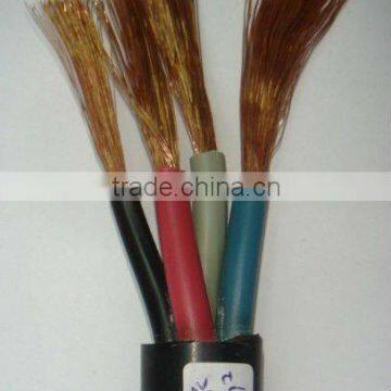 pvc core wire 3+1 core cable 300/500V