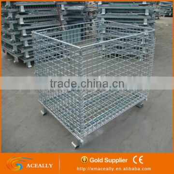 ACEALLY Foldable wire mesh container/Stackable Storage Cage