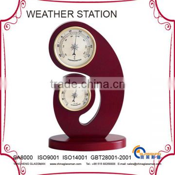 indoor multifunction weather station YG1611 with wood base