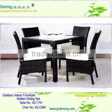 Outdoor furniture specific garden use patio PE synthetic rattan/wicker chairs and table