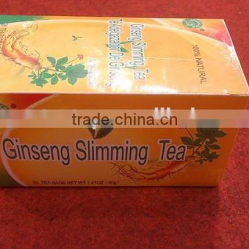 2017 best effect slim tea for lossing weight/private label slimming tea with ginseng/cheapest price fat burner tea
