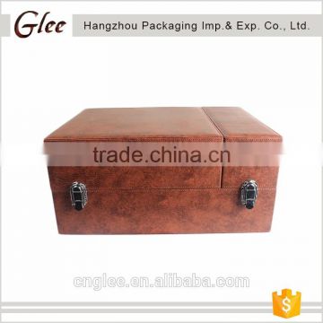Eco-Friendly Top Quality Wholesale Pu Leather Wine Gift Box