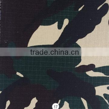 OEKO 100%Cotton 235gsm ripstop camouflage fabric for jacket and pants