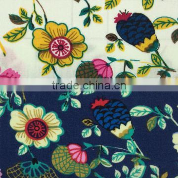 Beautiful Flower Design Printing Cotton Fabric For Nice Dress
