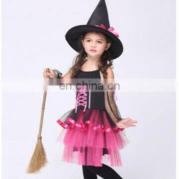 child Halloween party backless witch cosplay costume dresses