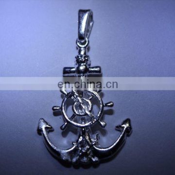Anchor shape 925 Sterling Silver Floating CHARM Pendant