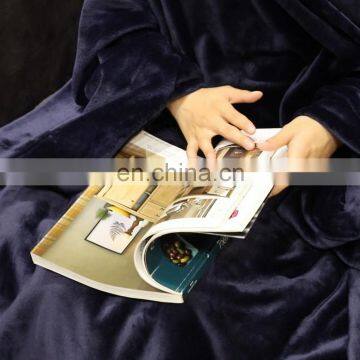 Wearable Blanket with Sleeves Arms Super Soft Warm Comfy Large Fleece Plush Sleeved TV Throws Wrap Robe Blanket for Adult Women