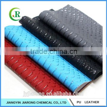 China Embossed PU Artificial Leather for Shoes Making